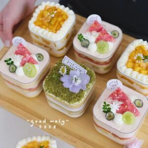 270ml plastic dessert cup with lid--LC2013