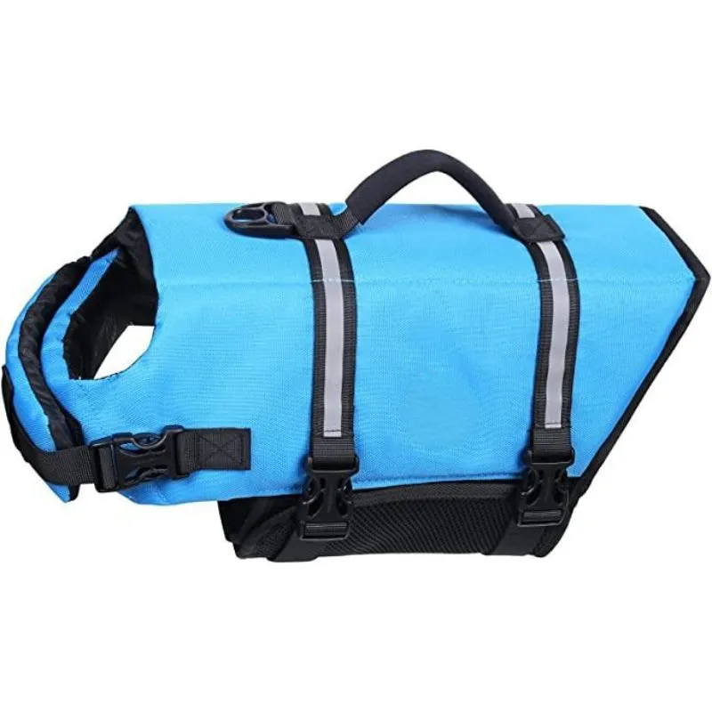 Ripstop Dog Life Vest, Reflective & Adjustable Life Jacket For Dogs