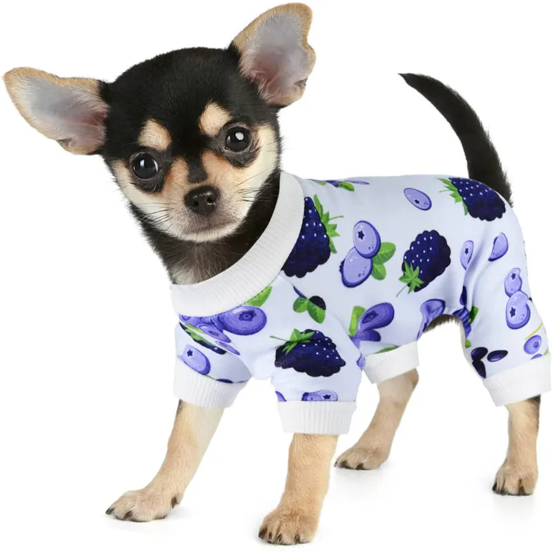Dog Pajamas Jumpsuit For Small Dogs, Chihuahua Pajamas, Warm Tiny Dog Clothes Outfit