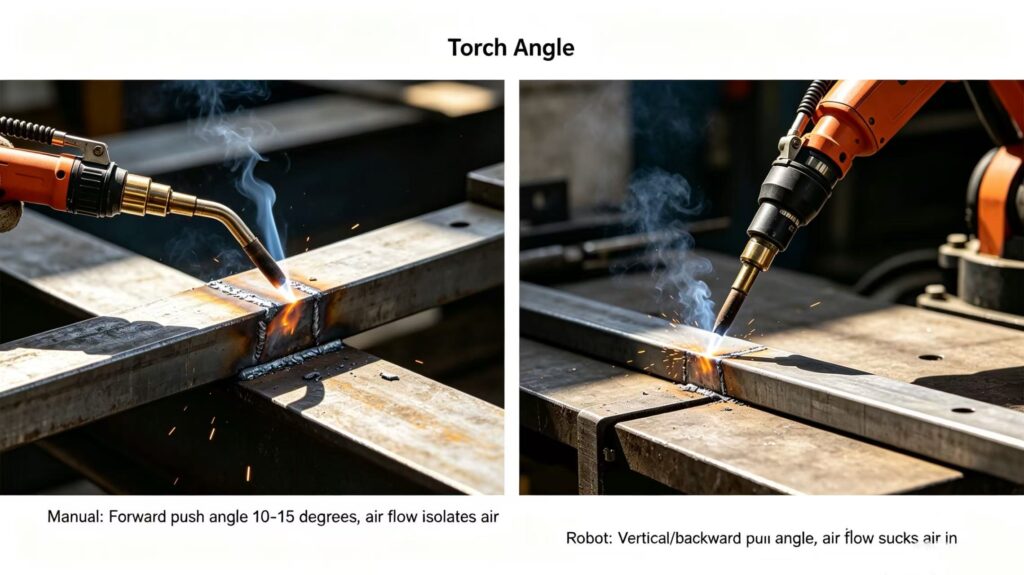 Aluminum Welding Torch Angle