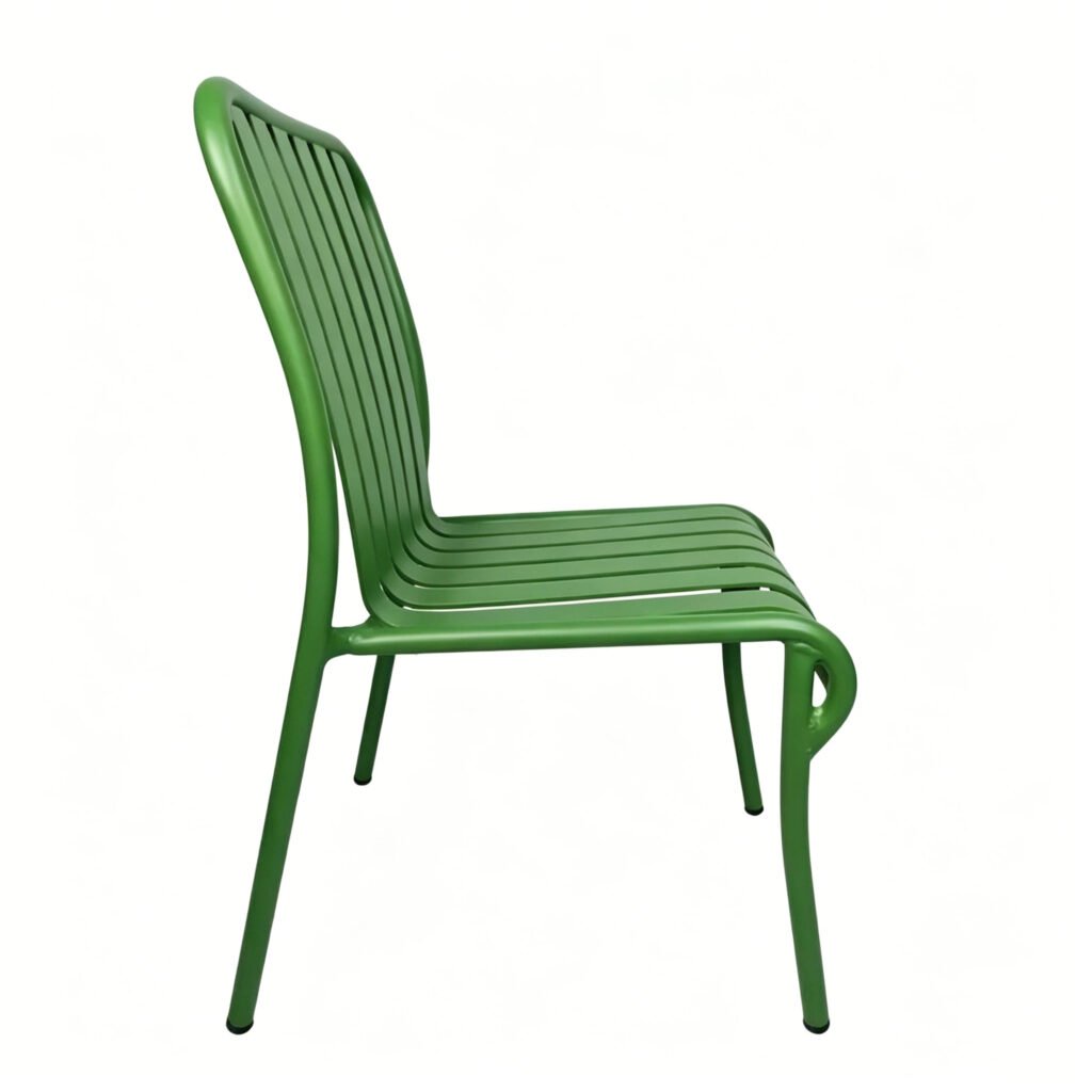 Durable Aluminum Chairs Patio with powder coated aluminum frame and breathable sling fabric