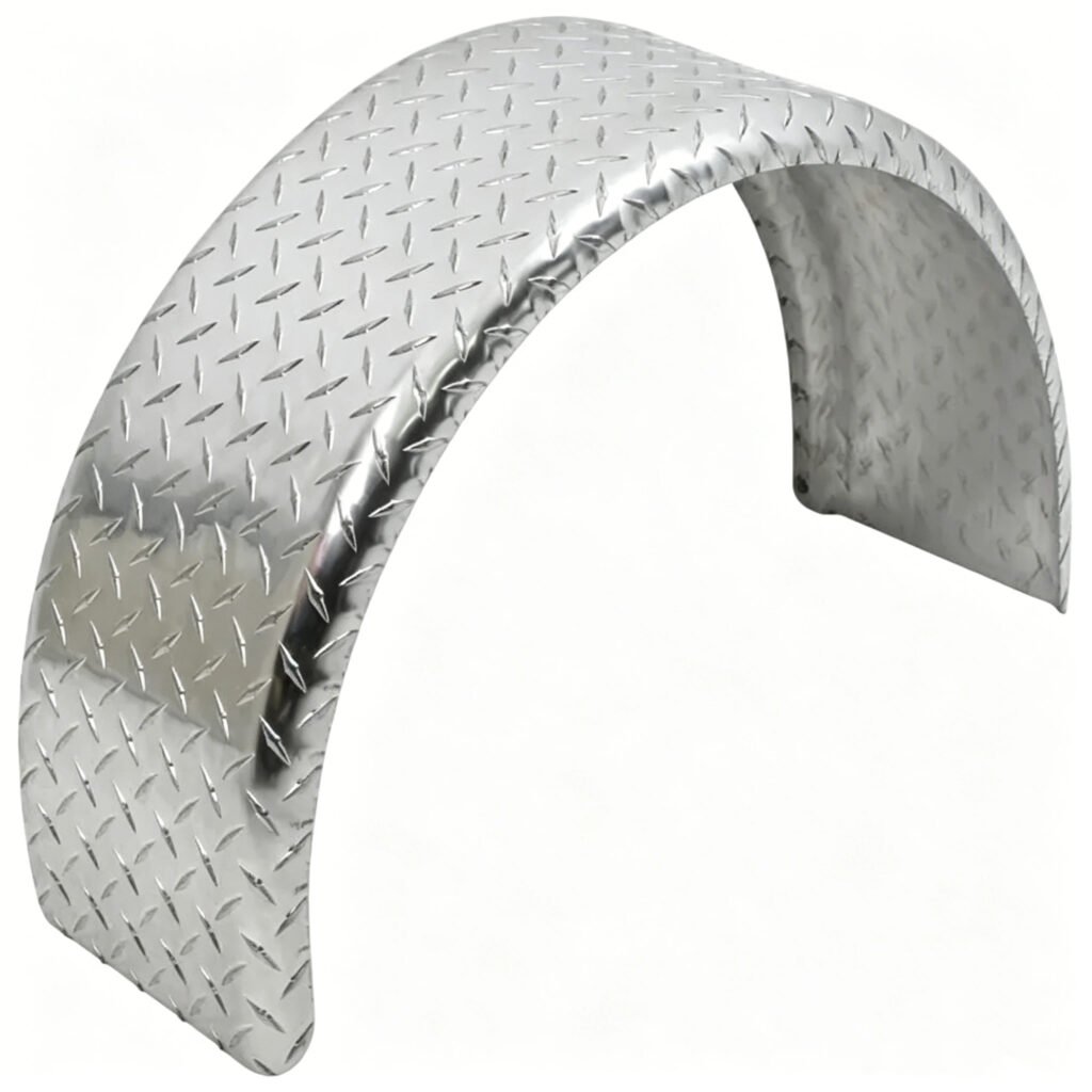 Aluminum Fender made from 5052 alloy for boat trailer, RV and utility trailer wheel protection