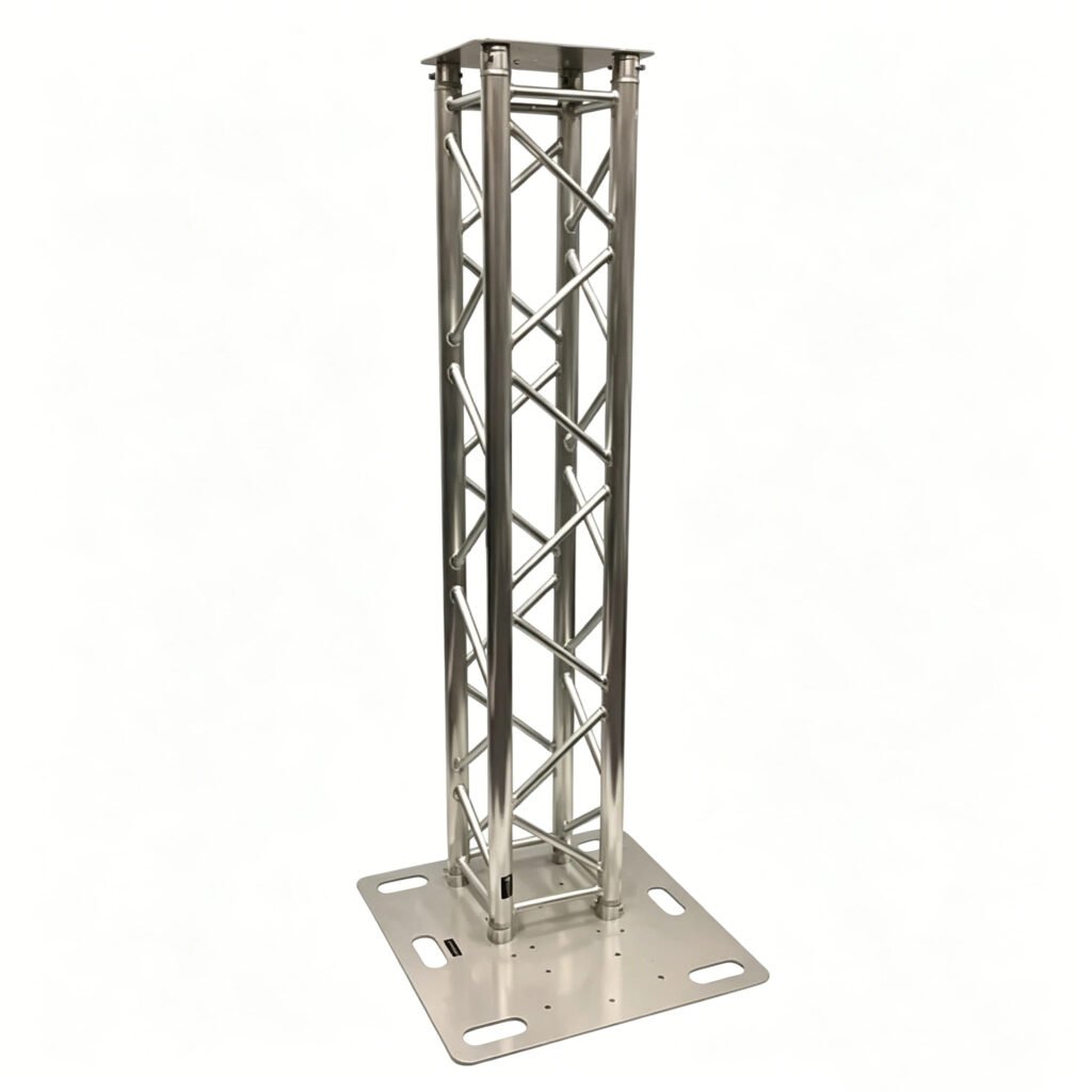 Rigid aluminum truss framework for temporary event structures