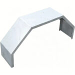 Diamond Plate Fender with impact resistant design for horse trailers, tractors and utility vehicles