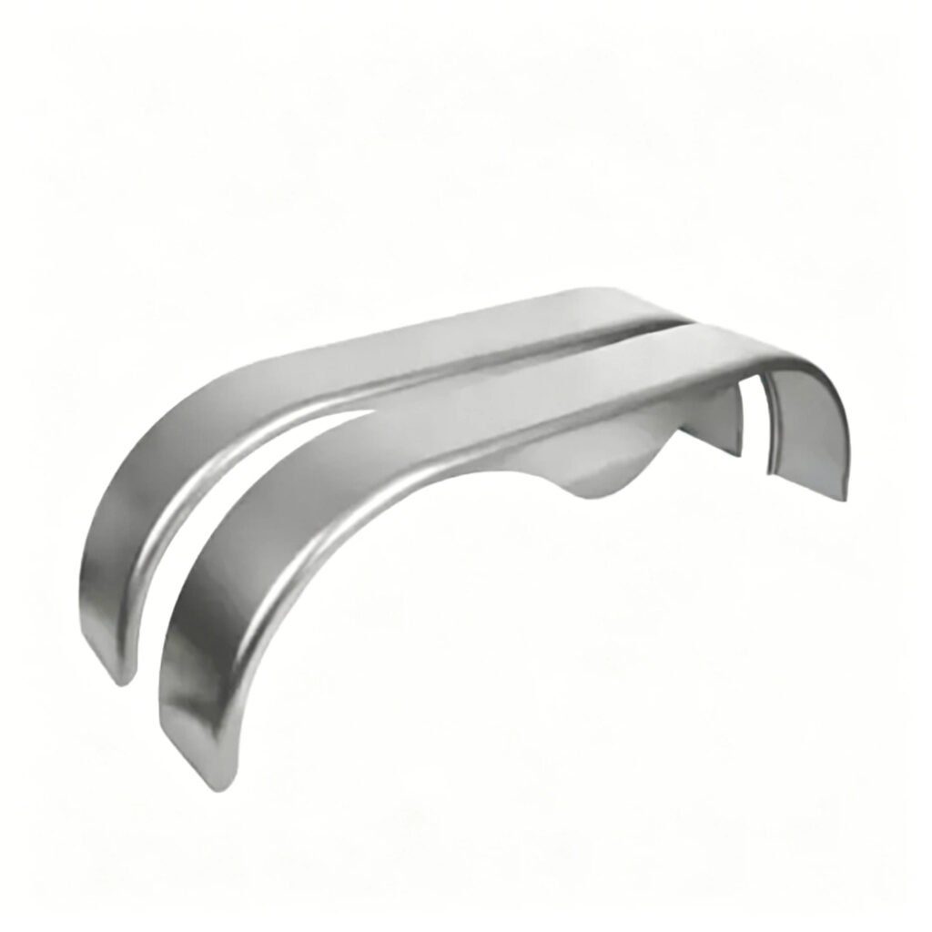 Custom Diamond Plate Fender with durable metal construction for horse trailer and cargo trailer use