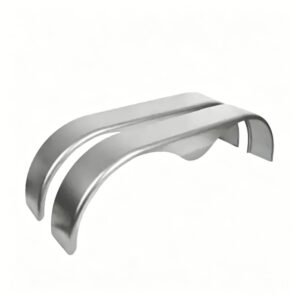 Custom Diamond Plate Fender with durable metal construction for horse trailer and cargo trailer use