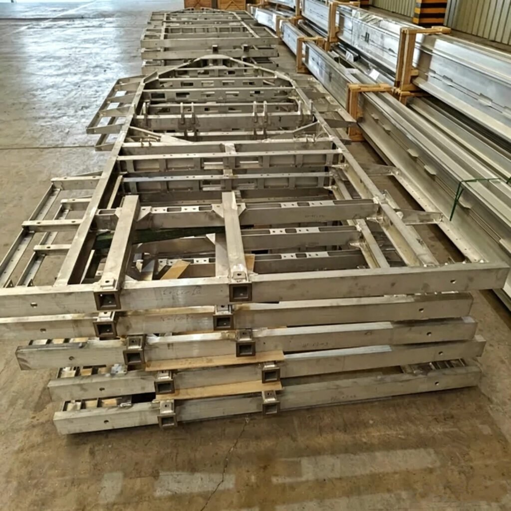 Chargengestapelte industrielle Aluminium-Maschinenrahmen, fabrikmäßige Massenproduktion von Aluminium-Ausrüstungsrahmen für mechanische Geräte