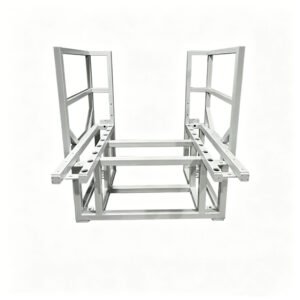 Kundenspezifisch geschweißter Aluminium-Maschinenrahmen, weiß beschichteter Aluminiumlegierungs-Geräterahmen für Automatisierungsmaschinen-Stützstruktur