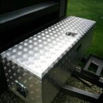 Custom Aluminum Truck Bed Tool Box with lightweight aluminum body for professional truck storage solutions