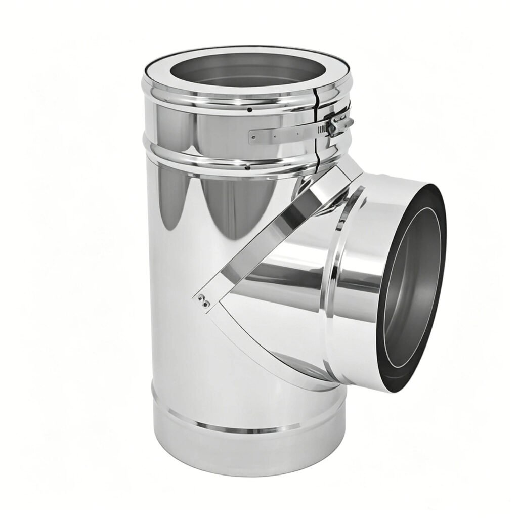 Precision Cap Tee designed for chemical processing and industrial piping systems