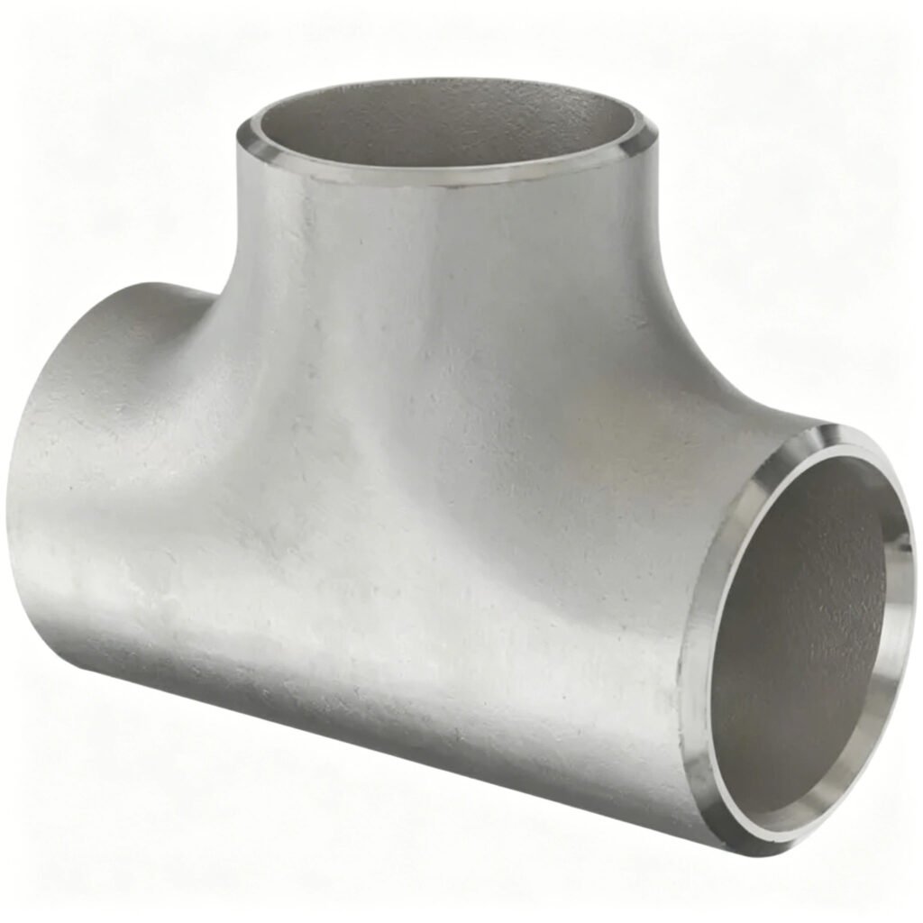Stainless steel Cap Tee for chemical processing and process piping installations