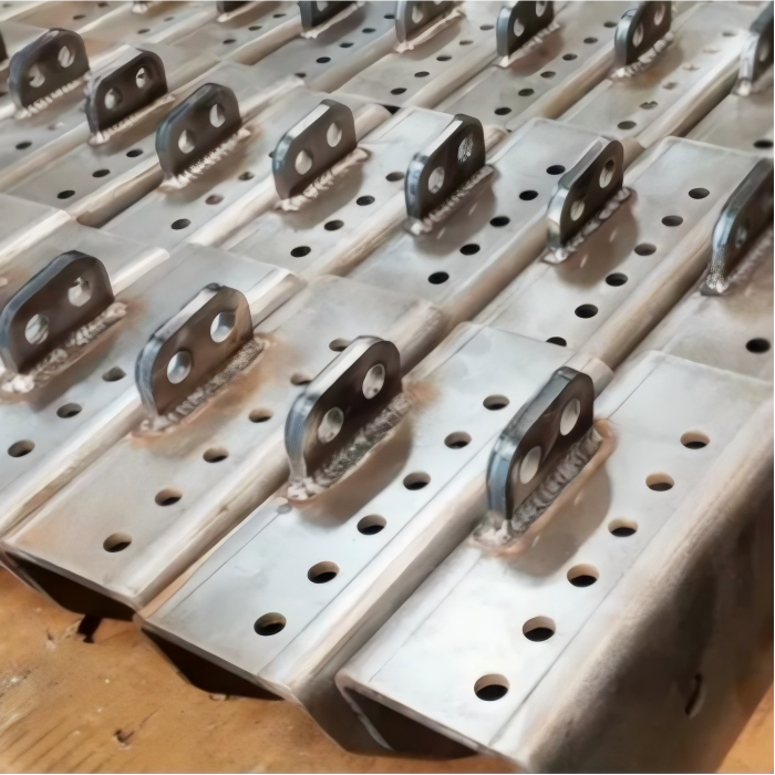 heavy welded steel bracket perforated industrial mounting brackets