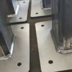 heavy welded steel bracket flat base mounting supports