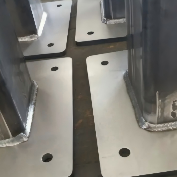 heavy welded steel bracket flat base mounting supports