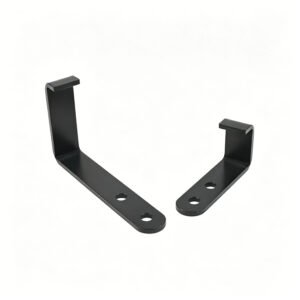 Metal Bracket Black with powder coated finish, 14 gauge steel construction for wall shelf mounting support