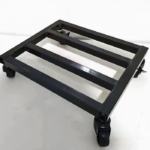 Metal Plant Stand black square frame rolling plant trolley base with casters