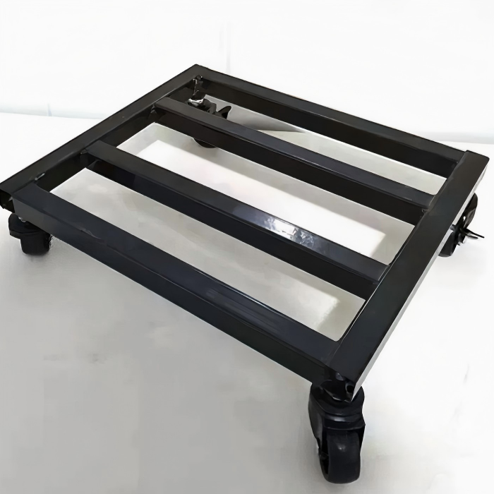 Metal Plant Stand black square frame rolling plant trolley base with casters