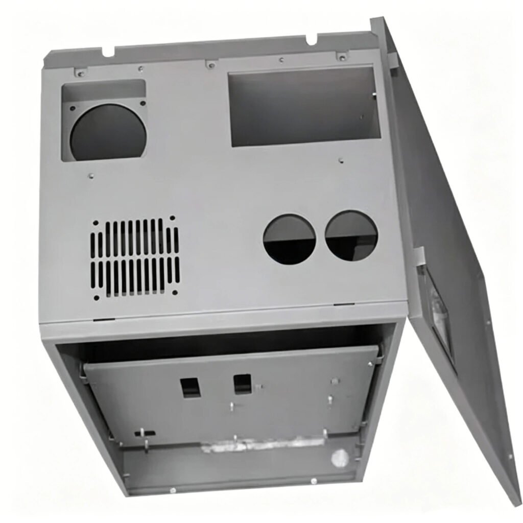 Weatherproof Outdoor Aluminum Cabinet 48x24x18 Inch Enclosure 1 Outdoor Aluminum Cabinet with weatherproof design and stainless steel hardware for parking lot kiosk enclosure