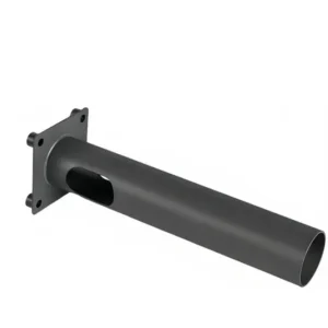 poste con placa base, soporte de poste de montaje metálico horizontal negro