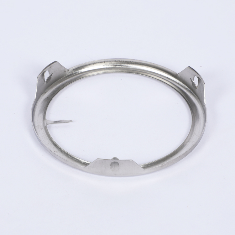 Retaining Ring Stainless Steel Stamped Locking Clip Precision Formed 2 Stainless steel stamped retaining ring with precision formed locking tabs for industrial assemblies