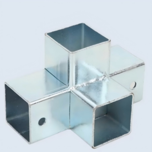 Structural Pipe Connector galvanized 3-way square tube pipe joint fitting
