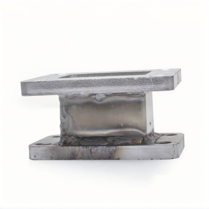 Custom T3 to T4 Turbo Flange Adapter welded from 304 stainless steel for heavy duty turbocharger applications