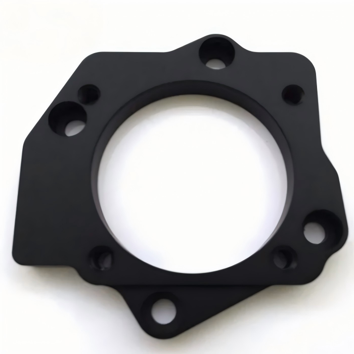 CNC Throttle Body Adapter Plate with accurate dimensions and durable aluminum construction