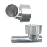 Two tube connectors joined side by side demonstrating coupling connection and seal fit