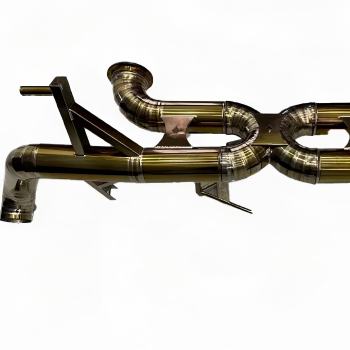 Titanium Cat Back Exhaust with 4 layer heat shield protection and precision fabrication quality