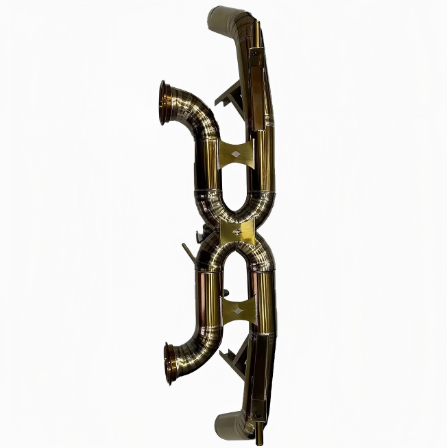 TIG welded Titanium Cat Back Exhaust system with durable titanium construction for racing vehicles
