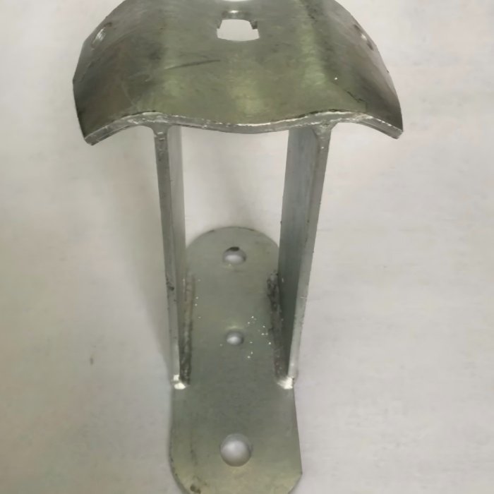 Front view of transformer mounting bracket showing flat mounting plate