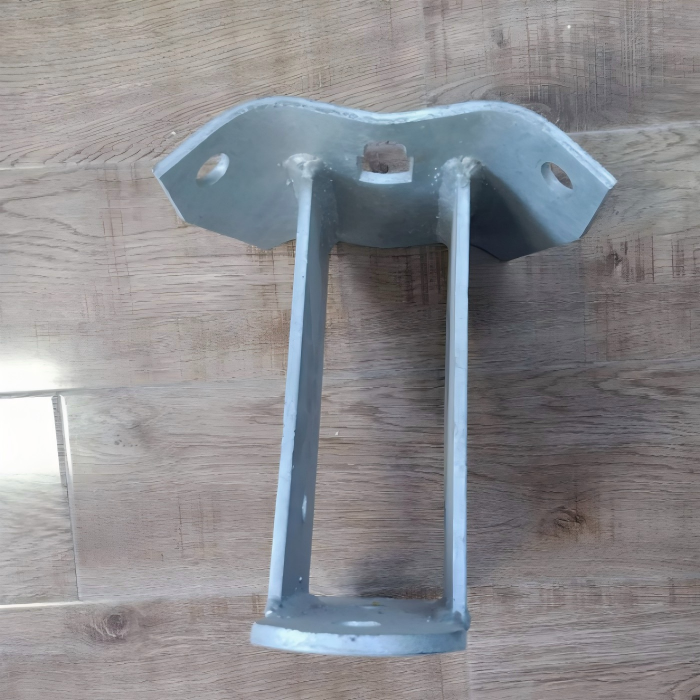 Side profile of transformer mounting bracket displaying L-shape design and thickness