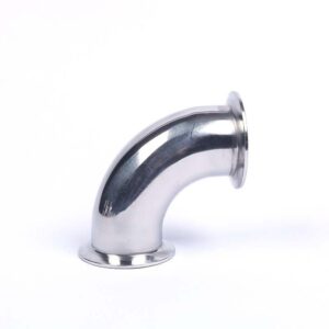 Tri Clamp Elbow fabricated from stainless steel with smooth welded surface for sanitary applications