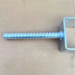 Single long rebar U Shaped Beam Bracket, galvanized steel wood beam hanger bracket for building structural support