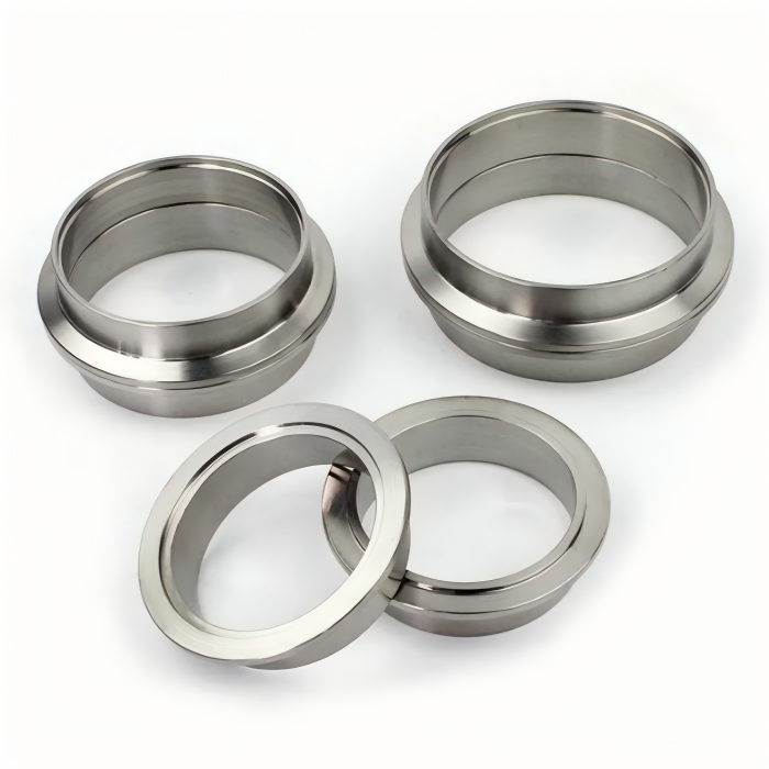 Kundenspezifischer V-Band-Flansch mit langlebiger 304-Edelstahlkonstruktion und hochpräziser CNC-Bearbeitungsoberfläche