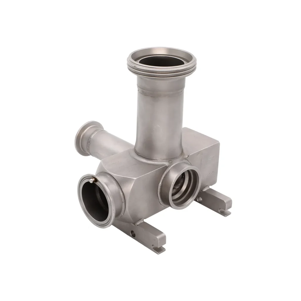Valve Housing SS304 Investment Casting TIG Welded Sanitary Finish 3 Precision valve-housing manufactured by lost wax investment casting with TIG welded stainless steel structure