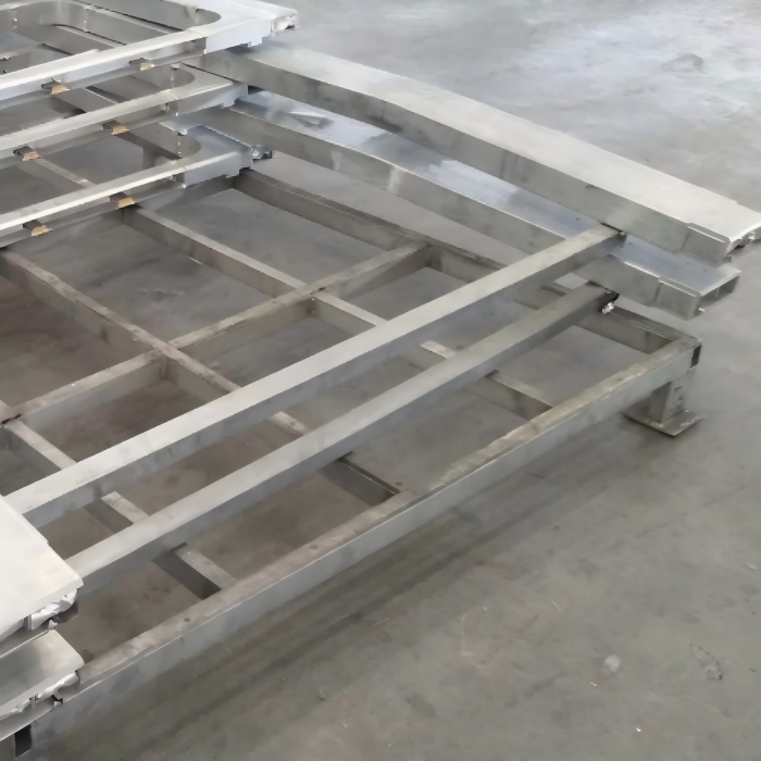 Châssis léger en aluminium soudé au MIG