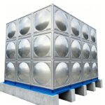 Welded Steel water tank stainless tank placed on concrete base