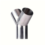 Custom Welded Tee Fittings manufactured from 3 inch 304 stainless steel for fluid systems