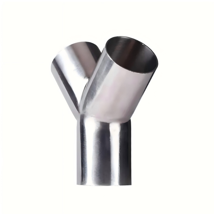 Custom Welded Tee Fittings manufactured from 3 inch 304 stainless steel for fluid systems