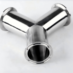 Welded Tee Fittings 3 inch 304 stainless steel fabricated for industrial piping applications