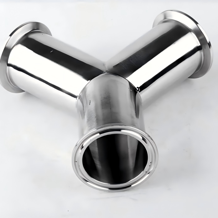 Welded Tee Fittings 3 inch 304 stainless steel fabricated for industrial piping applications
