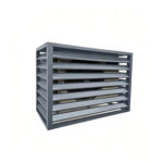Aluminum air conditioner cover for outdoor AC unit protection with durable metal housing