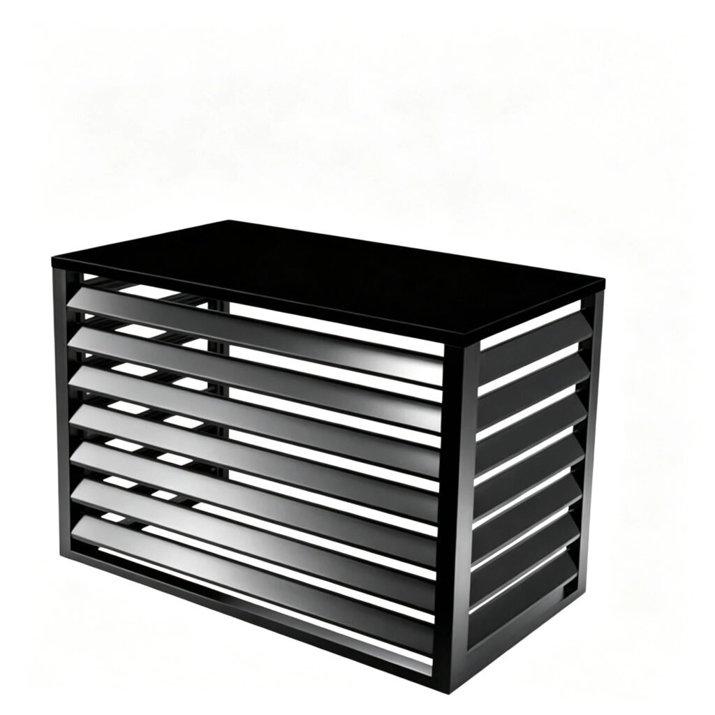 Lightweight aluminum air conditioner cover designed for weather resistant HVAC system protection