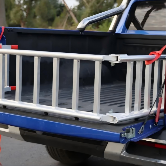 TIG welded Aluminum Tailgate Extender for pickup trucks with strong yet lightweight frame design