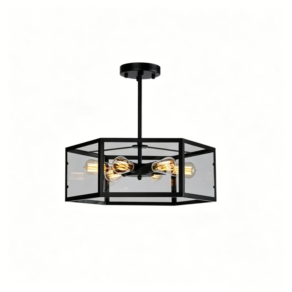 custom designed cage pendant lighting frame