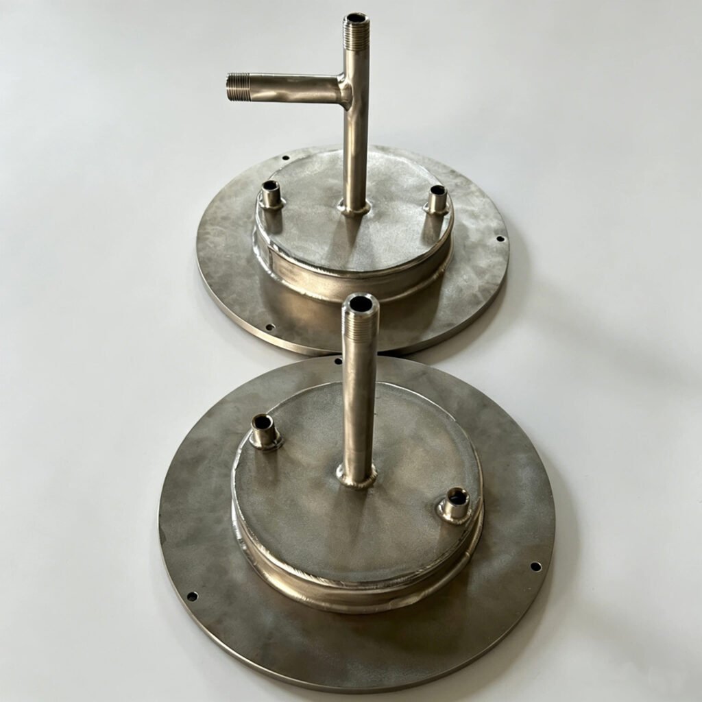 TIG Welded Titanium Flange Assembly with custom nozzle flange cover