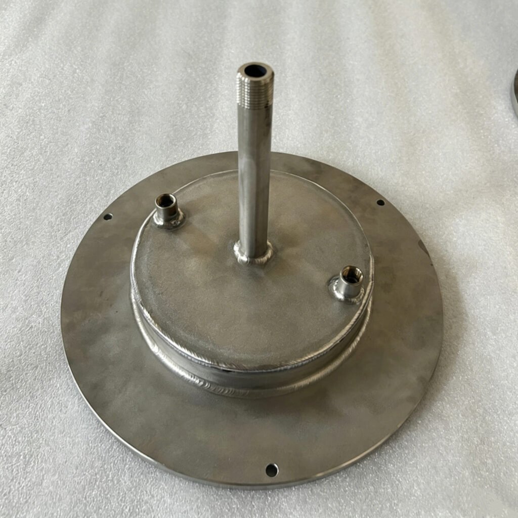Precision TIG welded titanium flange cover for industrial applications