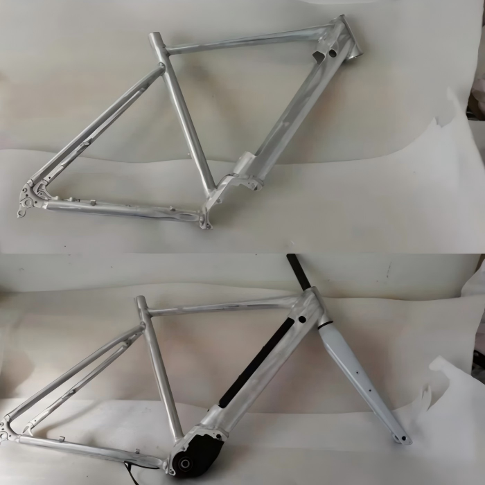 TIG bicycle frame welding on aluminum tubing showing bright clean bead and smooth heat-affected zone