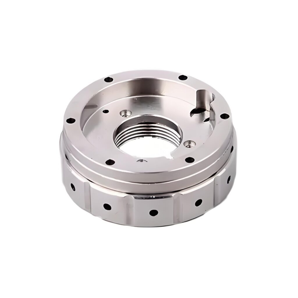 Custom 5-Axis CNC Machined Aluminum Threaded Flange Component | Precision Turning & Milling Parts - 5-Axis Machining -...